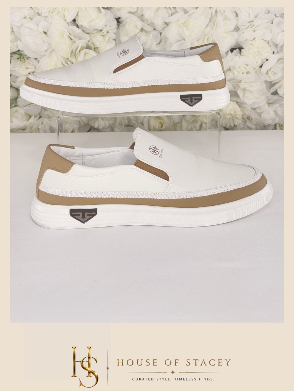 White Slip-On Loafer | Casual Comfort Shoes | Mens Size 10
